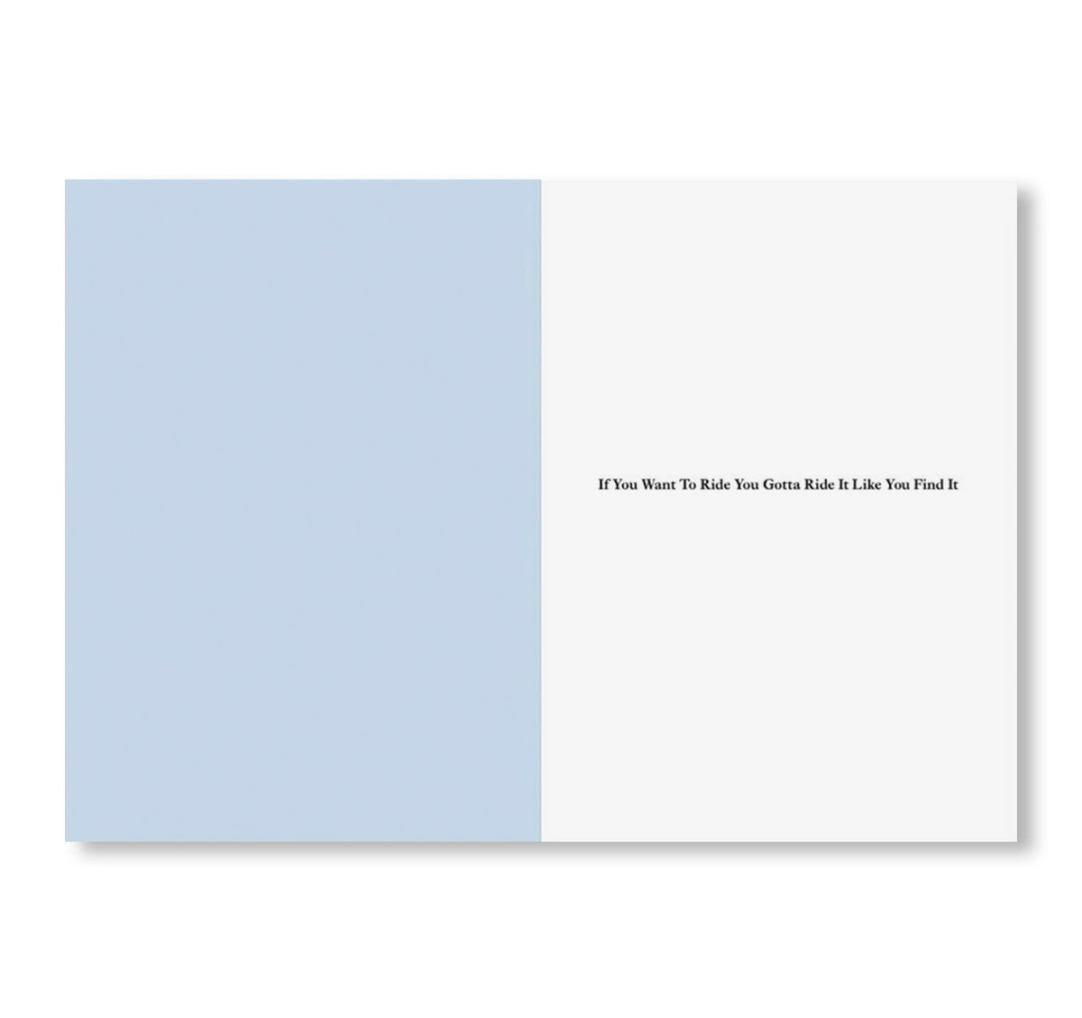 One Picture Book Two #28 : If You Want to Ride [Signed]