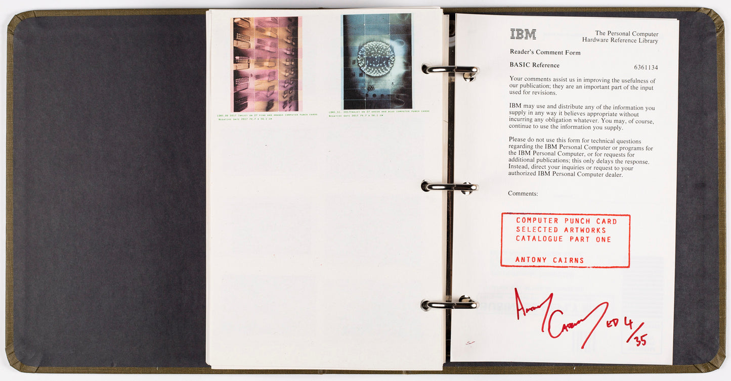 Computer Punch Card selected Artworks Catalogue 01 [Signed]