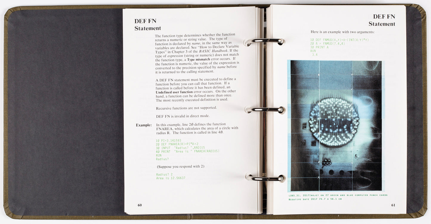 Computer Punch Card selected Artworks Catalogue 01 [Signed]