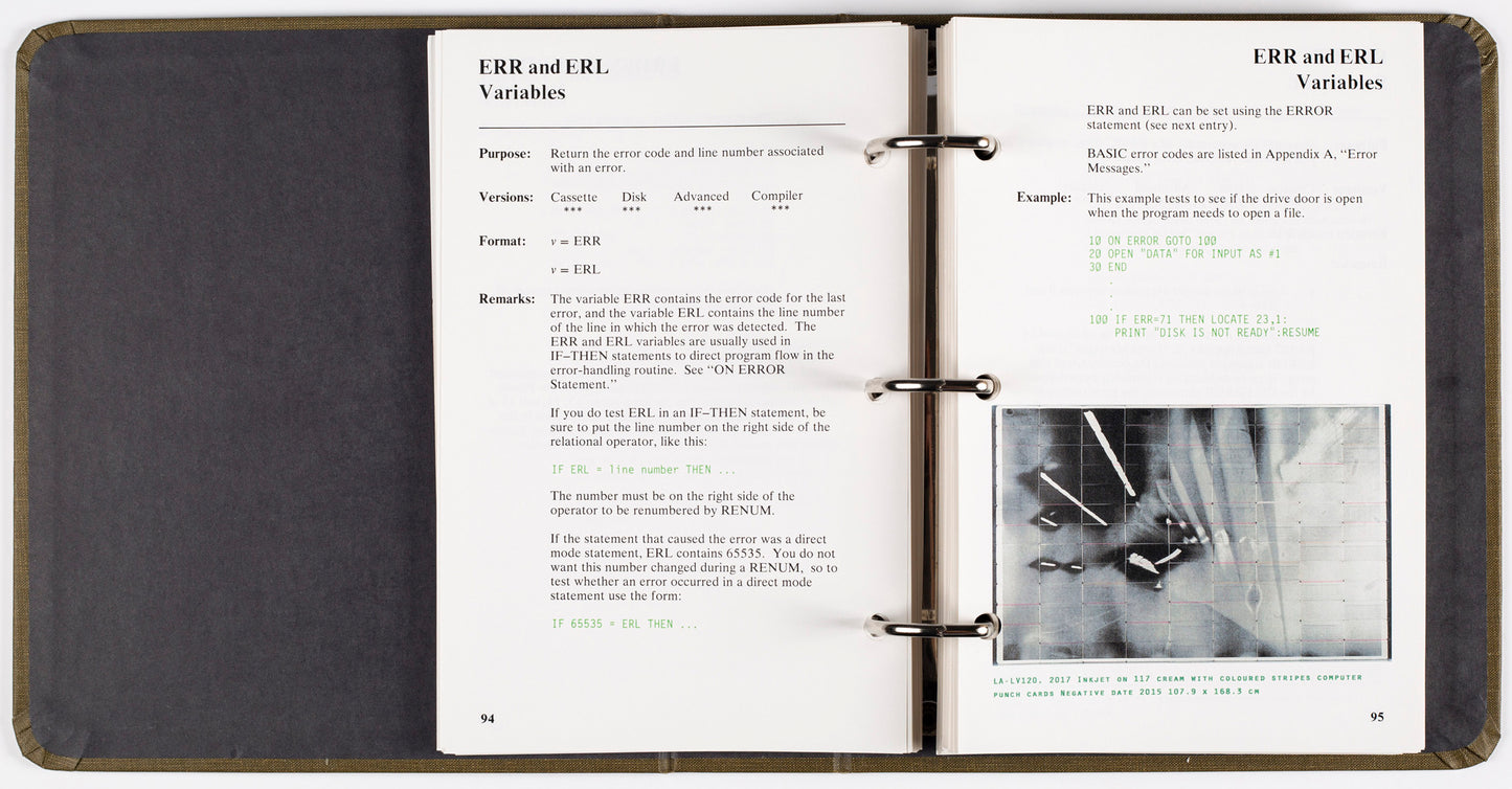 Computer Punch Card selected Artworks Catalogue 01 [Signed]